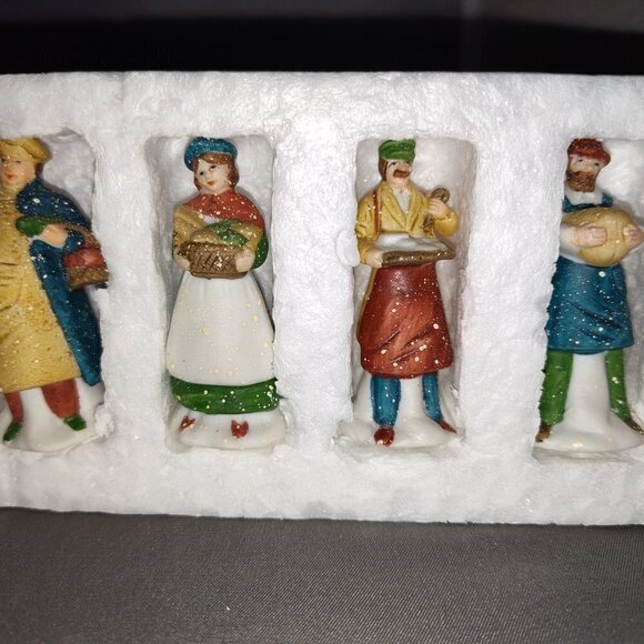 Department 56 Heritage Village Collection 4 Pc "Shopkeepers" with Original Box - Picture 4 of 10